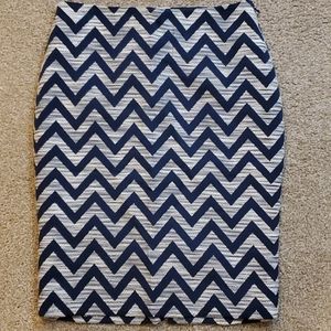 Chevron pencil skirt